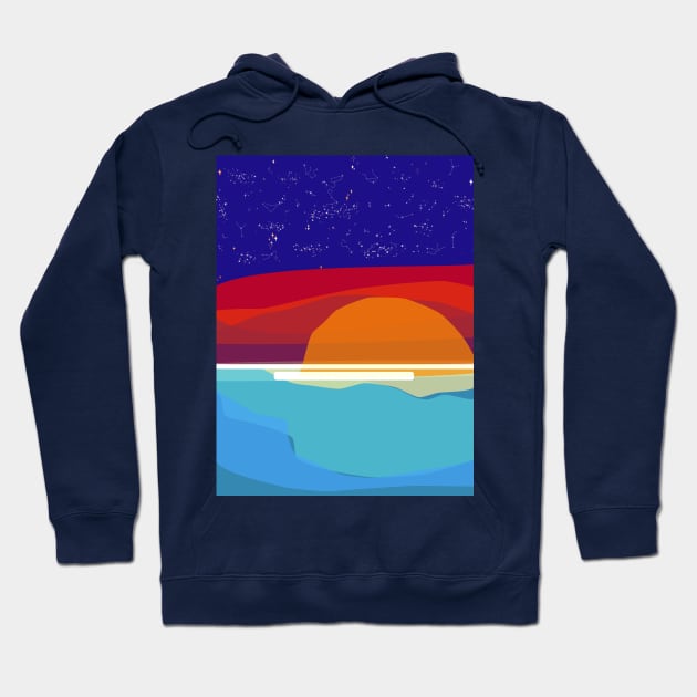 Polar Sunset Hoodie by tanyazevallos